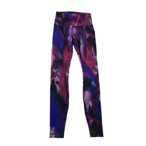 Lululemon Wunder Train High Rise Tight 28 Digital Oasis Multi Purple Pink Size 4